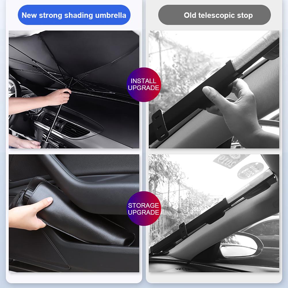 Foldable Car Sunshade Umbrella Summer Sun Interior Windshield Sun Shade Protector Parasol Protection Accessories For Shading