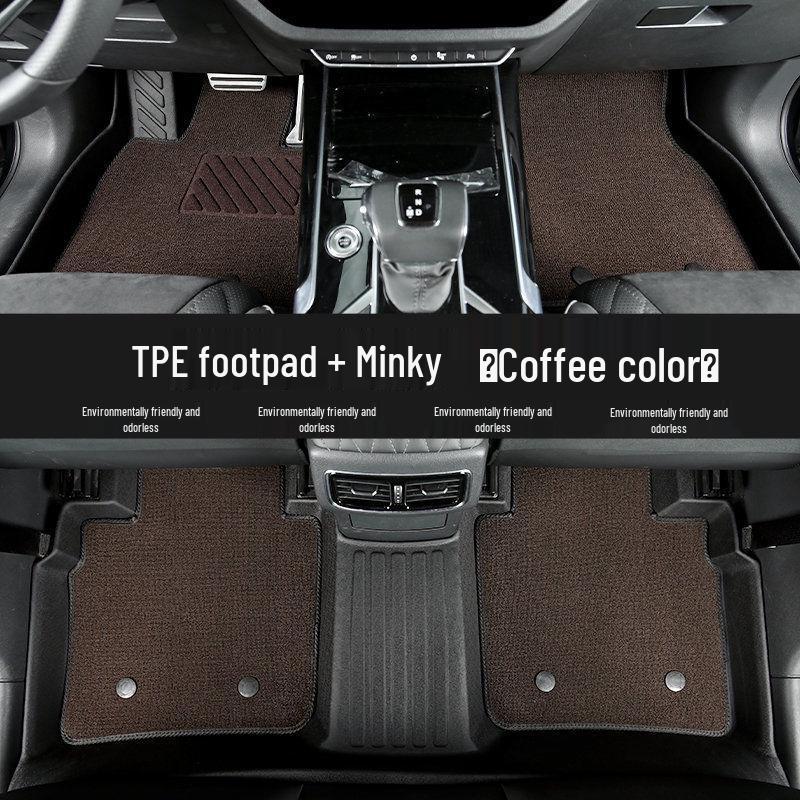 Galaxy E5 TPE Double-Layer Car Floor Mats: Driver, Passenger, and Rear Row Protection