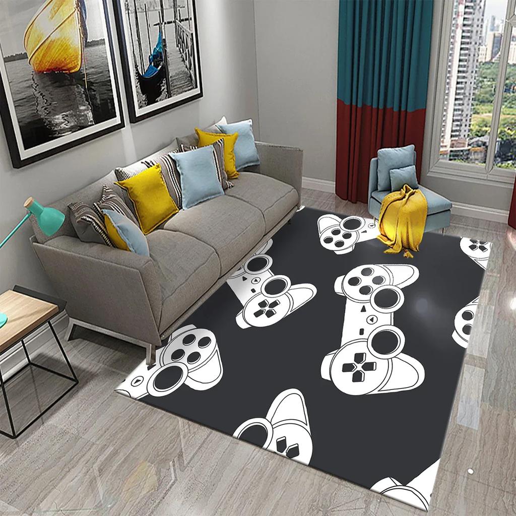 Anime Game Controller Children's Play Area Carpet Children's Game Floor Mat Cartoon 3D Pattern Living Room Decorative Carpet