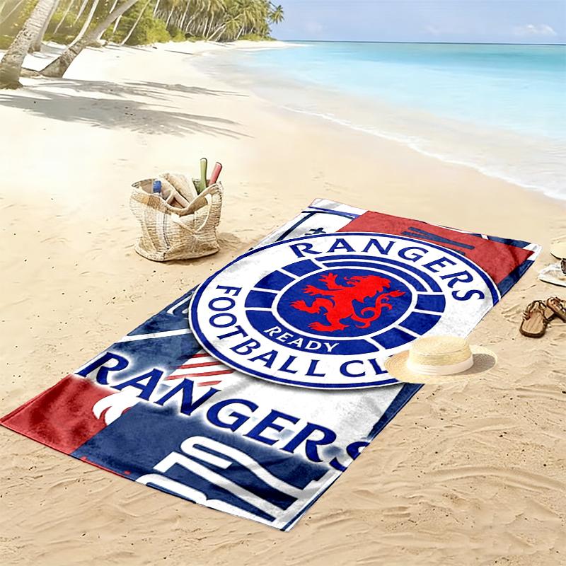 1pc Rangers FC Beach Towel, A Vibrant Beach Towel Suitable for Outdoor Activities, Camping, Hiking