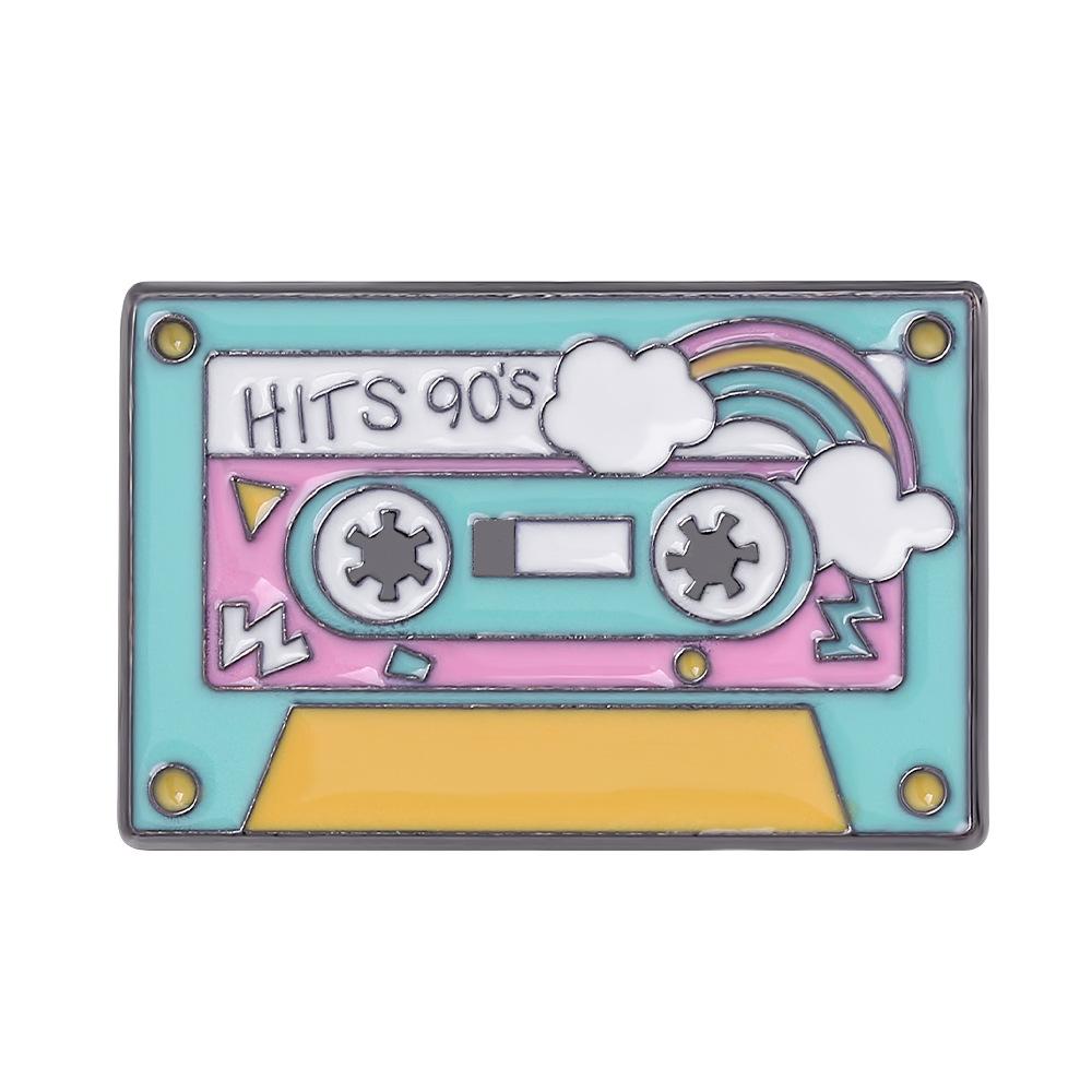 New hot-selling, personalized rainbow tape brooch, alloy drip badge, waist pin, anti-light