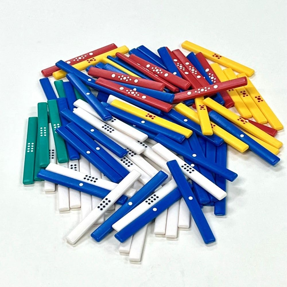 Complete Mahjong Accessories Set - Portable and Convenient: Includes 91 Mahjong Scoring Sticks, 4 Dice, 4 Yakitori Figurines, and 1 East/South Marker,