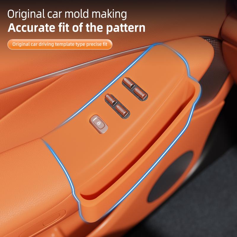 4Pcs For AITO M8 5/6Seat 2025 2026 Custom Car Door Button Panel Silicone Protective Cover Waterproof Interior Accessories