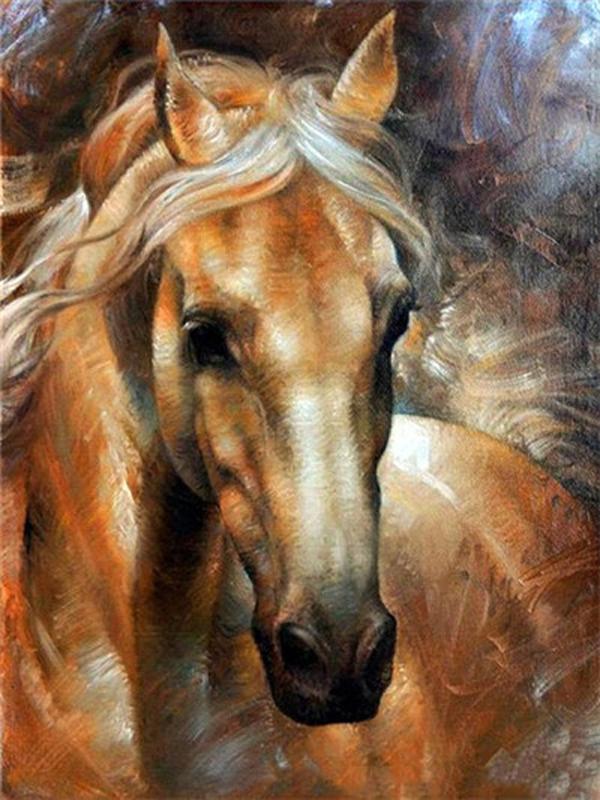 DIY Diamond Painting Animal Cross Stitch Full Round Drill  Steed Painting Embroidery Craft Home Decoration