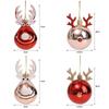 2pcs Elk Christmas Plastic Jewelry Ball Christmas Tree Pendant Home Christmas New Year's Party Festival Decoration Accessories
