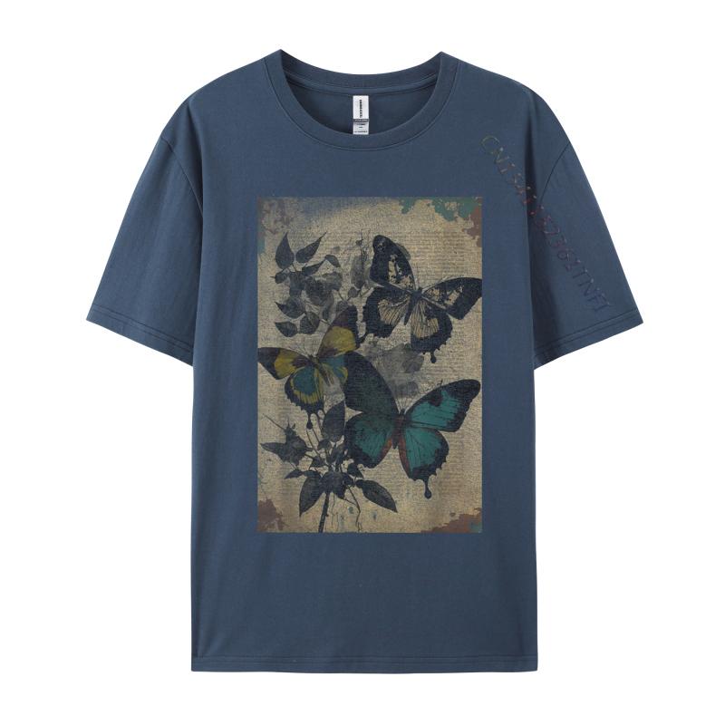 Fairy Grunge Fairycore Aesthetic Cottagecore Goth Butterfly Men's 2024 Newest Design T Shirt Cotton Fabric Men Tshirt Gift