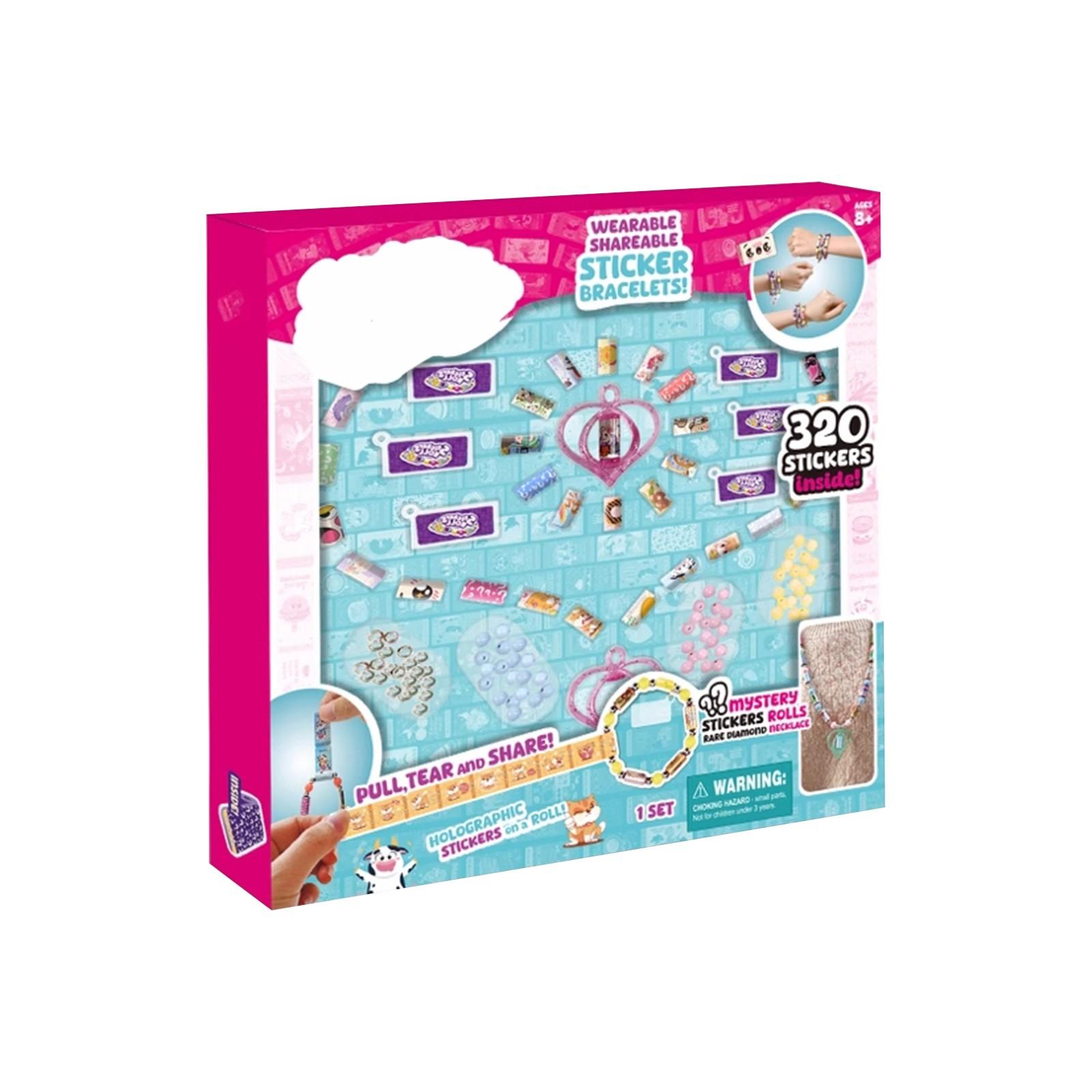 

Girls Creative Bracelet Stickers Beaded Bracelet DIY Handmade Sticker Toy One Size