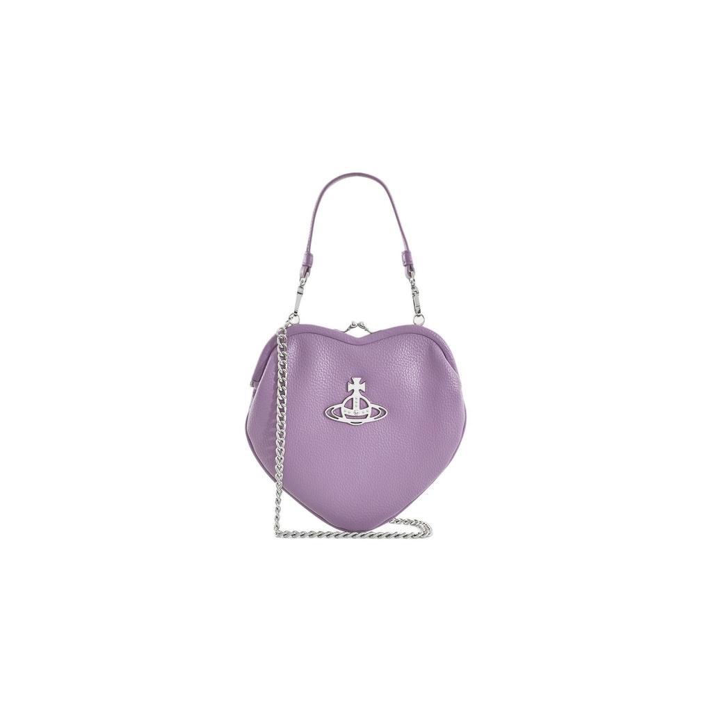 VIVIENNE WESTWOOD Belle Heart Shaped Silhouette Ball Pendant Recycled Polyurethane Wallet Women Wallet Purple 4304006NS000DLAPURPLE