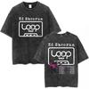 2026 New Retro Pop Song Inspired Print Washed Cotton Tshirt Casual Streetwear Top