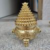 Brass Ornament Copper Ingot Treasure Bowl Incense Burner Home Decoration Aromatherapy Furnace Office Craft Gift