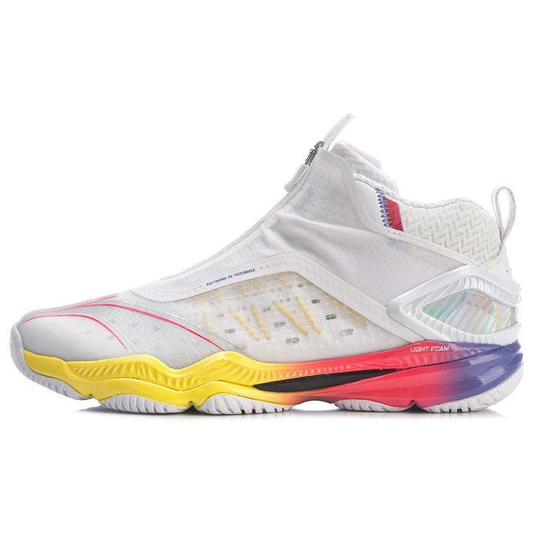

Кроссовки для бадминтона Li Ning Chameleon 5 Professional Competition Mid-Top унисекс белые желтые красные AYAR007-1