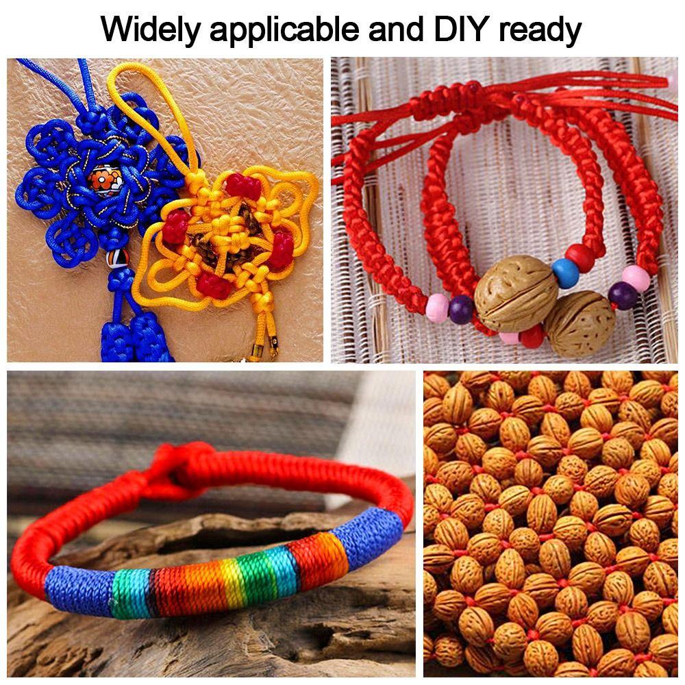 100M Silk Rope Solid Color Color Ropes New Braided Cord