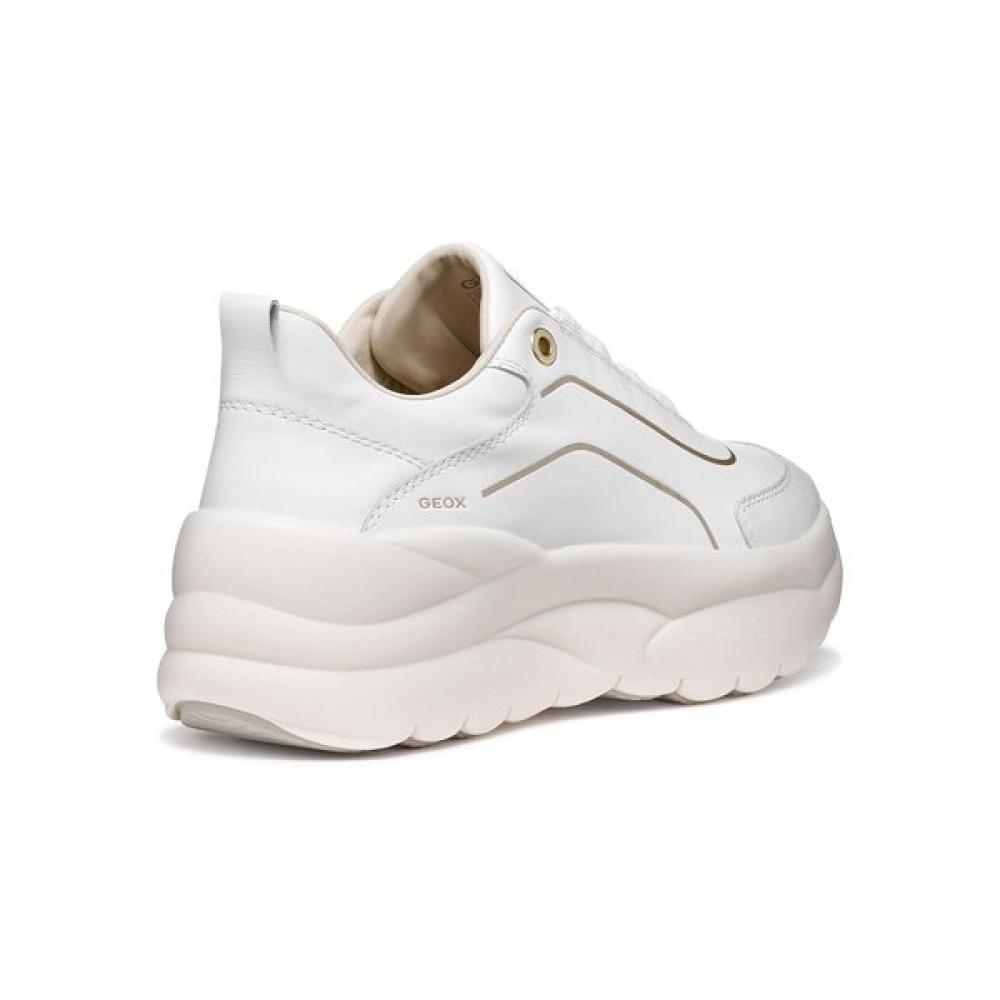 Geox Women Comfort Chunky Sneakers Exstos White 8gx1fa6s9s