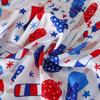 0 to 24 Months Baby Girls Smocked Spaghetti Strap Bodysuit Ice Cream Flag Print Summer Triangle Romper Newborn Infant Crawling Outfit
