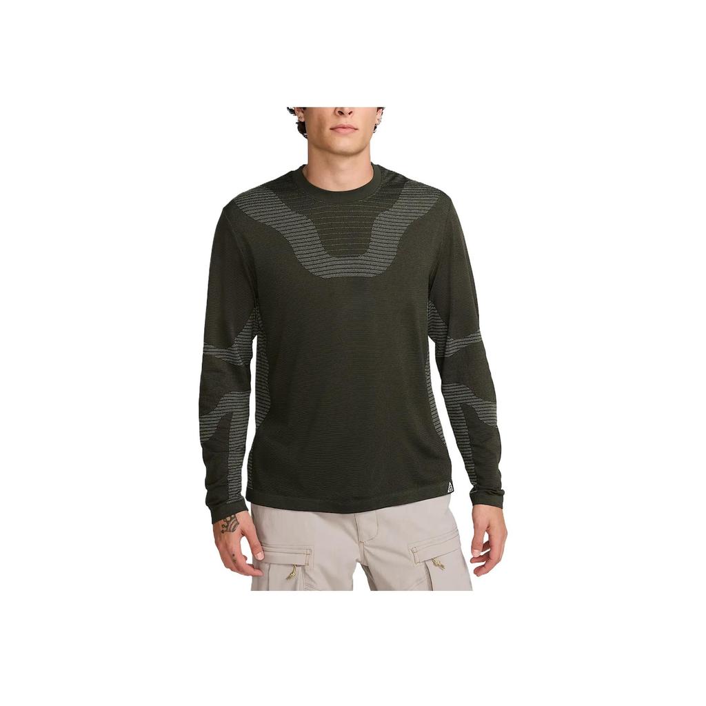 Nike Dri-FIT ADV SS25 Delta River ACG Series Soft Comfortable Breathable Fitted Long Sleeve T-Shirt Men Tops Dark-Gray FV8906-355