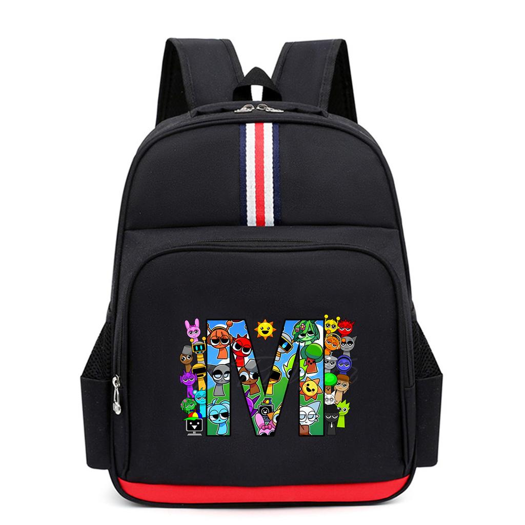 New School Style Primary School Students Large-capacity Schoolbag, Letter Printing Cartoon Trend Children's Versatile Backpack