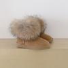 Winter Schneestiefel Damen Fuchshaar Niedriger Schaft Rindsleder Plüsch Warm Leicht Damenstiefel Stiefel