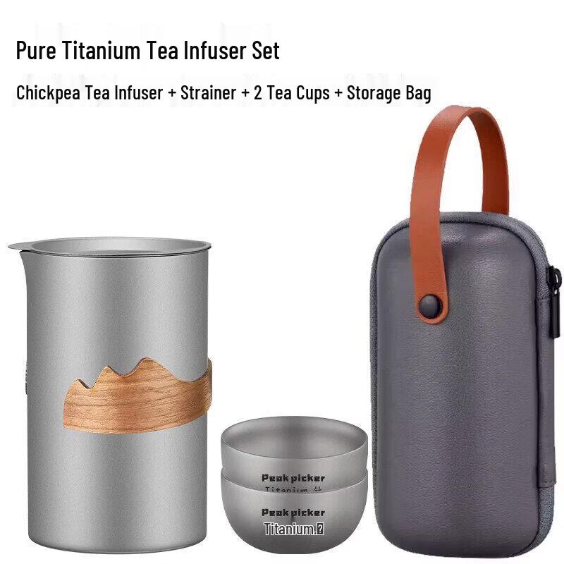 Portable Titanium Travel Tea Set
