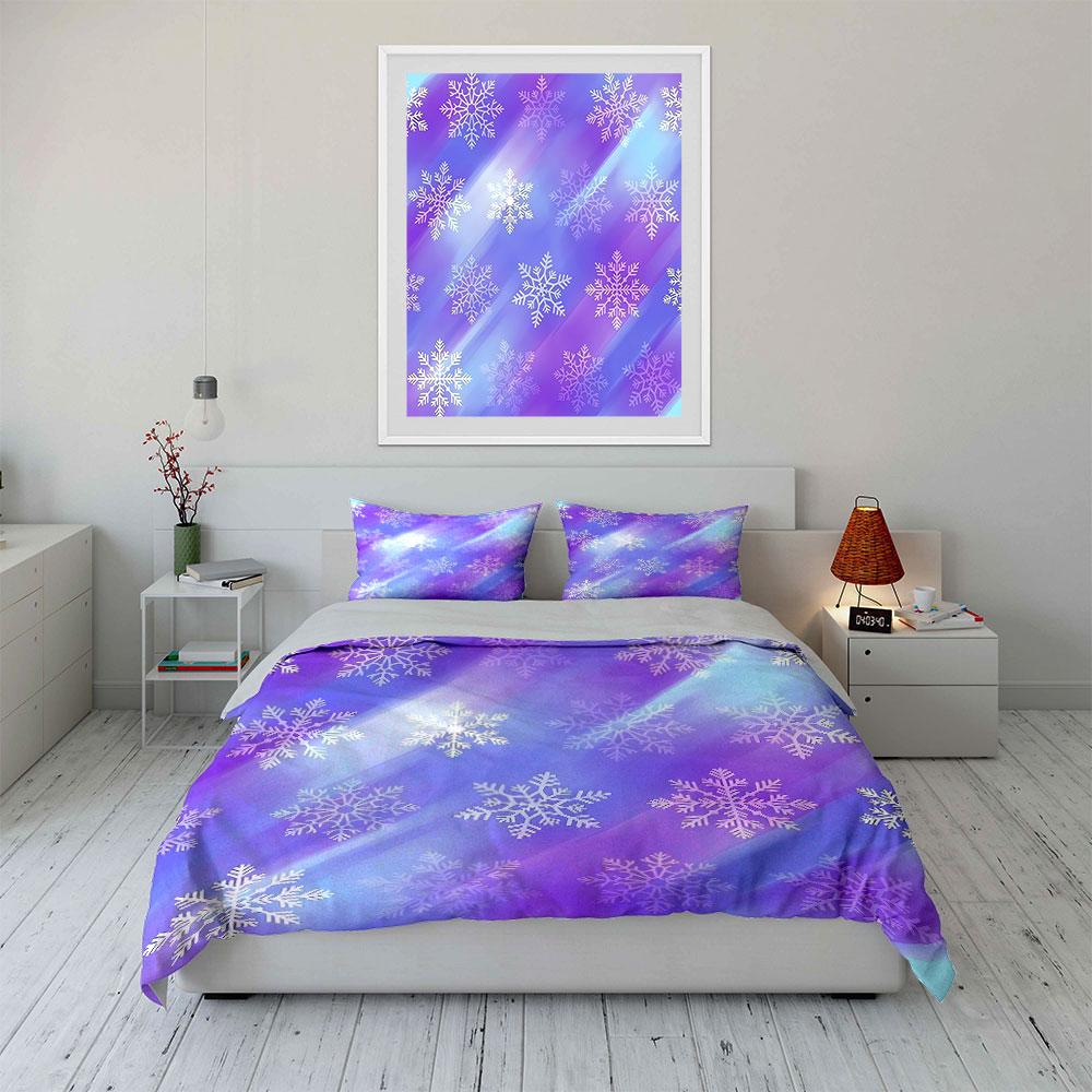 Christmas Tree with Ornaments Bedding Duvet Cover Set Duvet Cover Pillowcases (1*Duvet Cover 2*Pillowcases, without duvet insert)