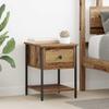 Nightstand Set of 2 Reclaimed Wood Look 34 X 35.5 X 45 Cm Engineered Wood