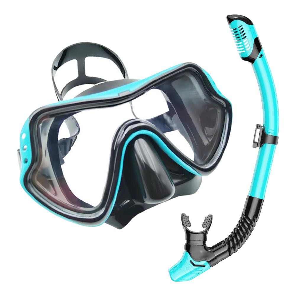 Professional Scuba Diving Mask & Snorkel Set for Adults Tempered Glass Panoramic View Swimming Training Snorkeling Kit
