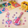 YHOPEN Guitar And Microphone Set For Kids,Guitar Toys With Music&Colorful Light,Adjustable Height Microphone With Stand