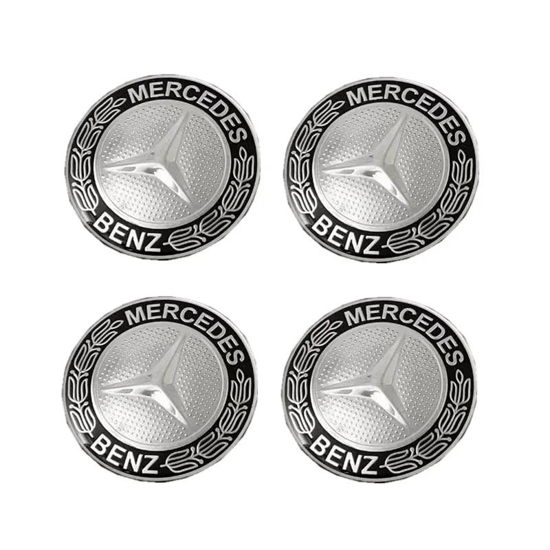 

New Hot 2026 4PCS 56mm 65mm Car Wheel Center Hub Emblem Sticker for MERCEDES BENZ W203 W204 W205 W209 W210 W211 W212 W176 W166 W 56mm