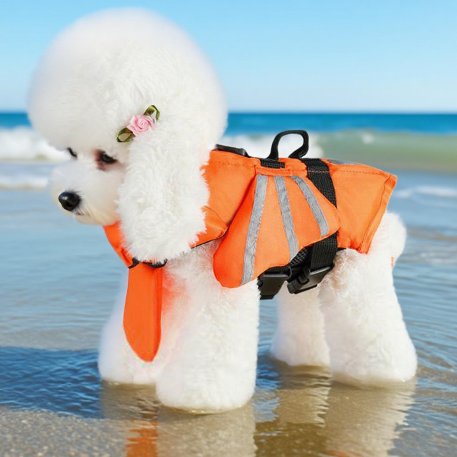 

Dog Swimming Vest Reflective Jacket Swimsuit Floating Reflective Adjustable Jacket For Rescue Puppy Boating Swimming Pool Beach CHINA