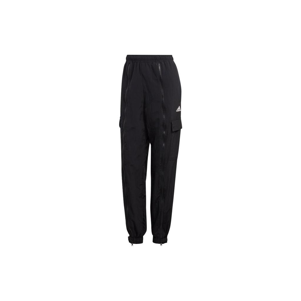 Adidas Letter Logo Printed Sports Pants Women Bottoms Black IC6628