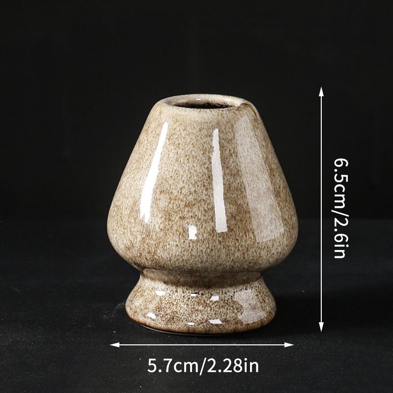 Japonská keramická miska na odkládání metličky Chasen na Matcha zelený čaj, stojánek, miska, bambusová metlička, mlýnek, štětce, čajové náčiní, držák, čajové příslušenství, čajový servis
