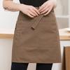 Wasserdichte Unisex-Halbschürze mit Tasche, Kellnerin, Chef-Taillenschürze, resistent, für Restaurant, Café, Schnürung, kurze Schürze