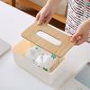 Japanische Einfache Holz Abdeckung Desktop Haushalt Tissue Box Papier Lagerung Box Haushalt Geschenk Werbung Papier