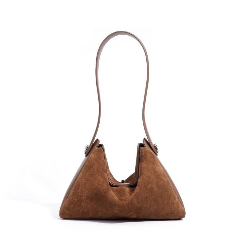 Premium Niche Bag Women's Autumn and Winter Suede Versatile Messenger Bag Simple Retro Casual Leather Portable Shoulder Bag