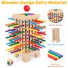 Wooden Stick Tower Toy with 42 Sticks 6 Balls Dice Fine Motor Skills Development Stick Counting Math Educational Board Game Boys Girls Gift