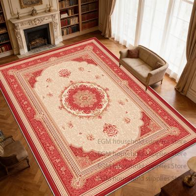 Retro Style Carpet Persian Living Room Decoration Easy Clean Rugs Bedroom Lounge Washable Non-slip Study Floor Mat Customizable