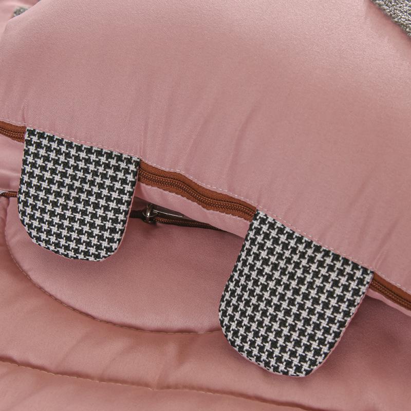 Vier Jahreszeiten Hautfreundliche Katze Kissen Decke - 3D Bestickt Rockgrau Gewaschene Baumwolle