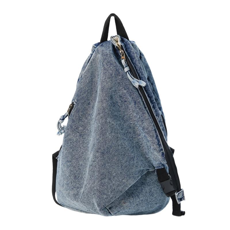 Large Capacity Retro Denim Backpack Women's Lightweight Backpack