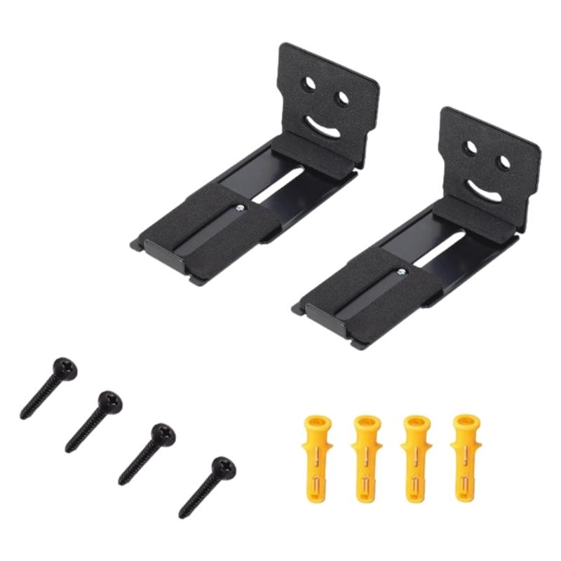 

Metal Sound Bar Wall Mount Brackets Anti-Drop For Most Speaker Models Quick Setups Design 1