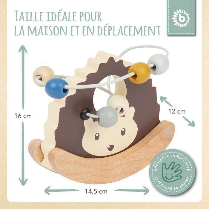 Circuit de motricité - BIECO - Nœud hérisson - Bois et métal - 14,5x12x16 cm - 12 mois et plus