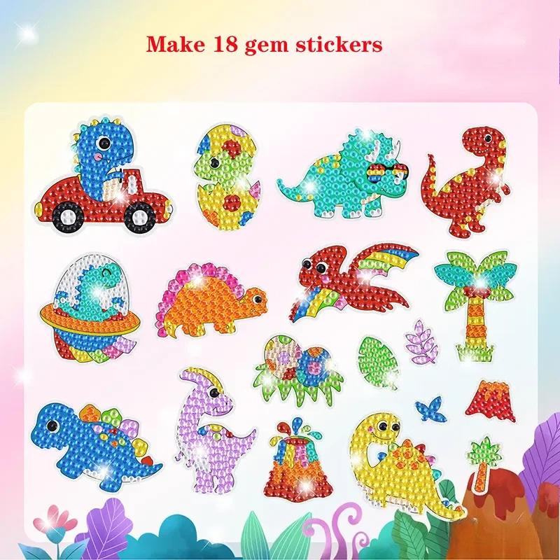 Good Quality GEM 5D Diamond Painting Stickers Kit Kids Handmade with DIY Painting Tools Cute Art Crafts Toys for Children Gifts