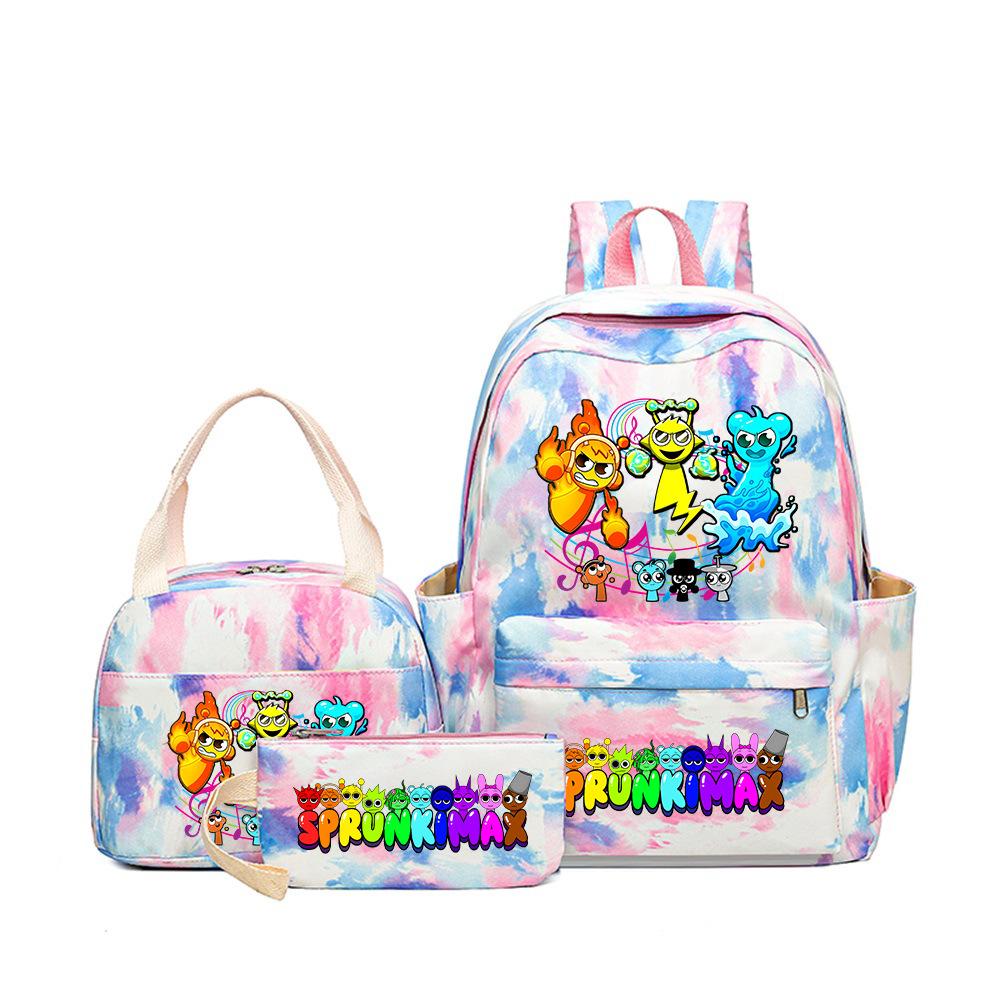 3D New Game Rhythm Box Sprunki School Bag Backpack Elementary and Secondary School Backpack Crossbody Bag Pencil Bag