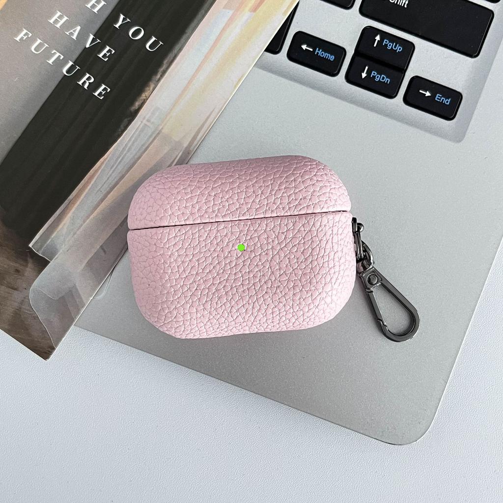 High End Business Bluetooth Earphone Case For Apple AirPods 1 2 3 4 Pro 2 3 Retro Litchi Texture Leather Protect Headphone Cover