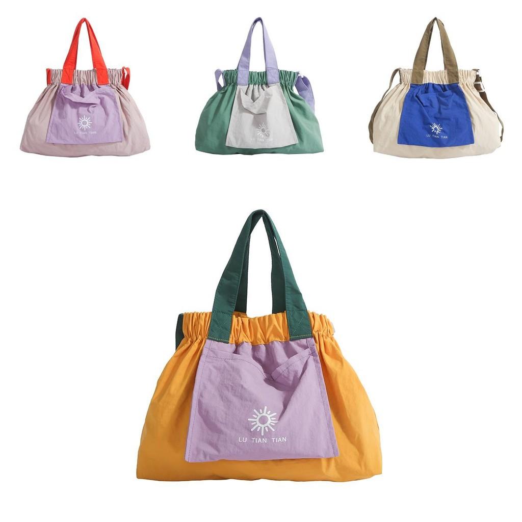 Simple Pattern Letter Contrasting Color Children Shoulder Bag For Daily Use
