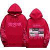 Stray Kids Pullover Hoodie Front Pink Punk Logo Vintage Punk Graphic Song Titles Just Feel Drawstring Hood Oversized Unisex K‑Pop Streetwear Fan Merch