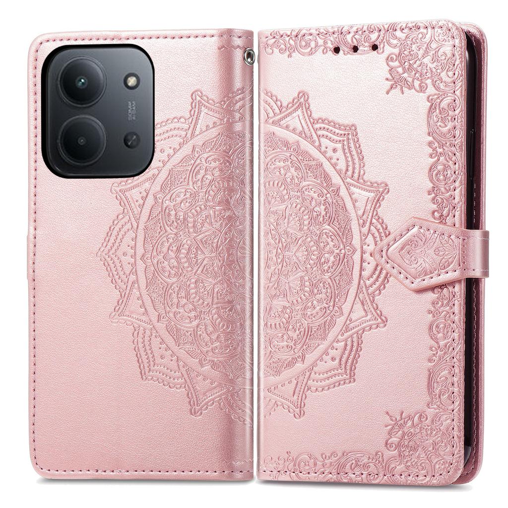 Phone Case For Xiaomi Redmi 15C 4G (EU) (173mm)/15C 5G (EU) (173mm)/Poco C85 4G (173mm) Wallet Mandala Flower Leather Cover Stand View