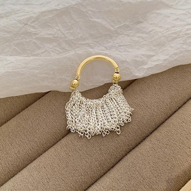 Waterfall Necklace Design Tassel Earrings Female Wave Light Temperament Earrings 14K Collarbone Chain