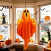 Halloween Tree Ornament Glowing Ghost Hanging Decor, Fabric Light Up for Window Decor Garden Door, Spooky Yard Patio Decoration Party, Trick or Treat