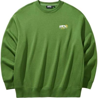 Anta Comfortable Casual Round Neck Pullover Sweatshirt Unisex Sweatshirt Vibrant-Green 172448704N-2