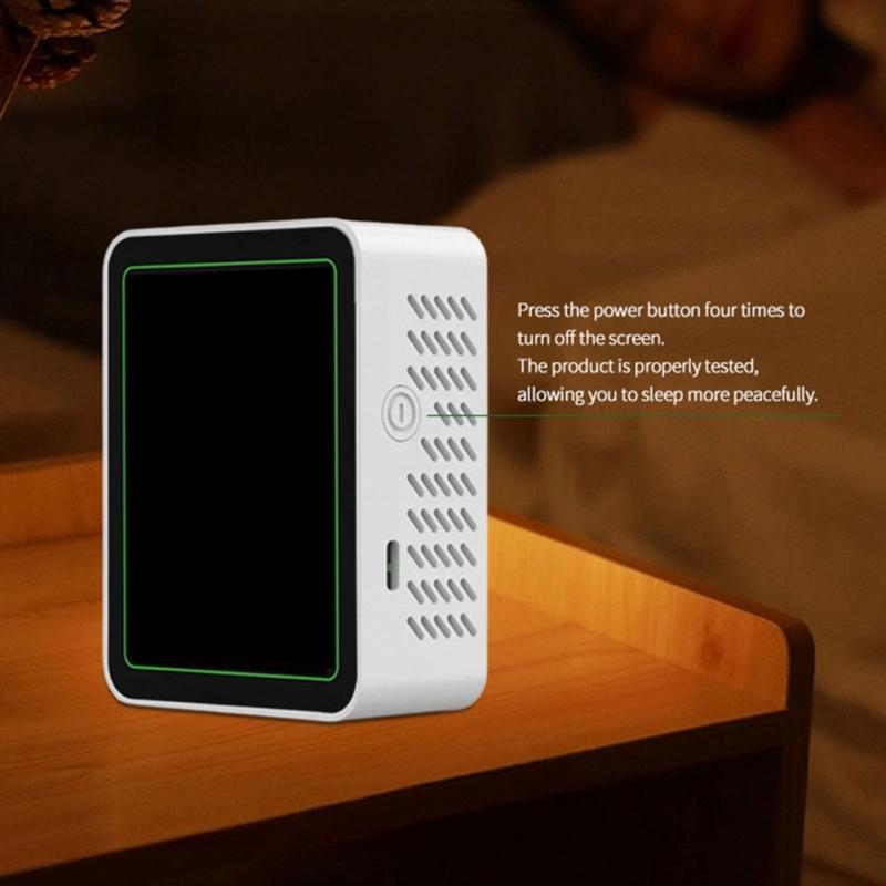 Air Quality Monitor for Realtime PM2.5 PM10 PM1.0 Temperature Humidity Detection with Large Digital Display Design