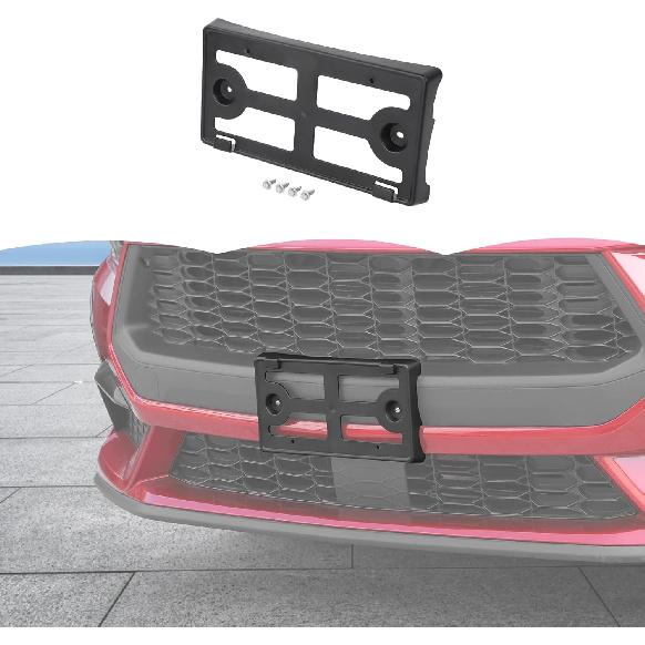 RT-TCZ License Plate Holder Front License Plate Frame Mount Bracket Accessories for Ford Mustang 2024 2025